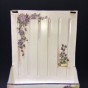 21 - Porta mestoli smaltato con decoupage floreale - 39x10 h.47